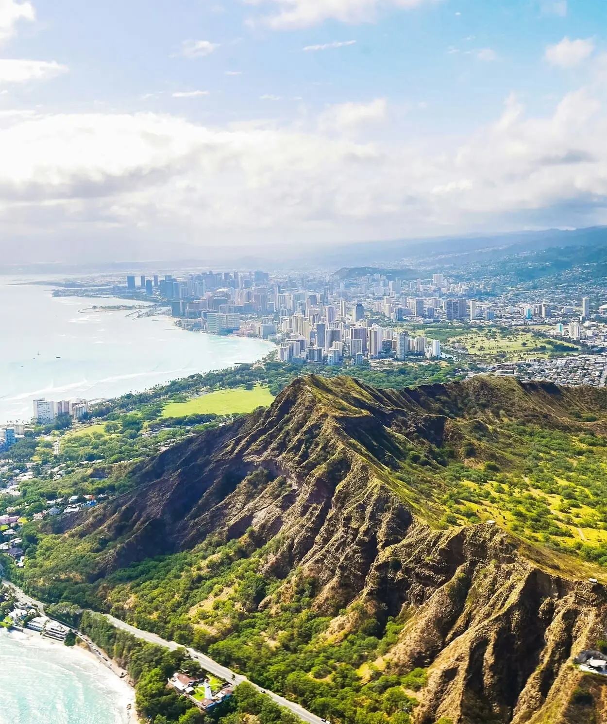 Waikiki and Diamond Head in Honolulu